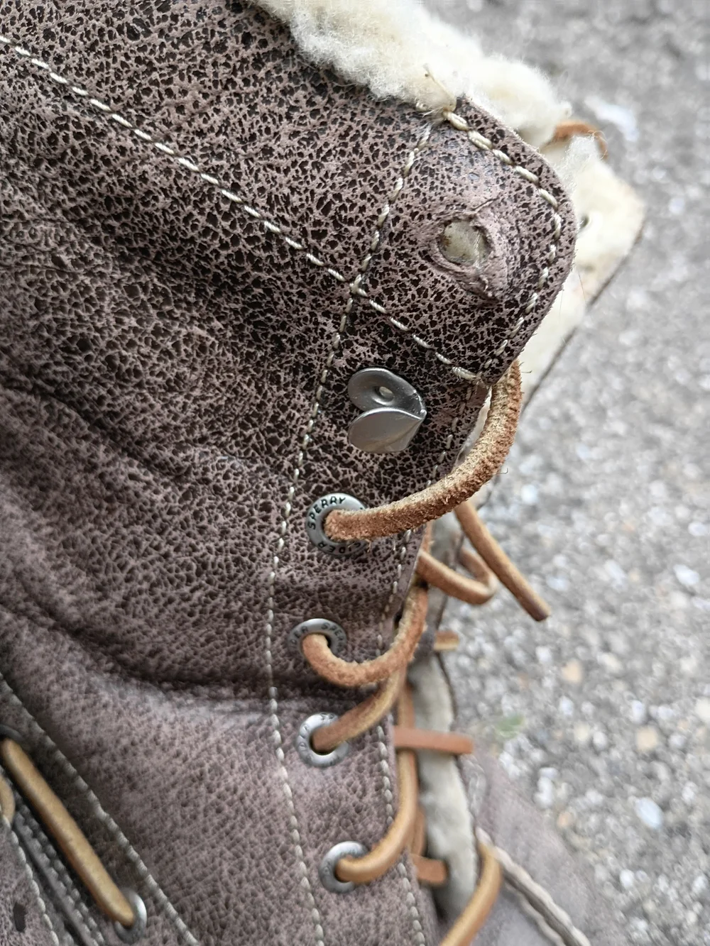 Sperry Brown Shearling-Lined Men’s Boat Boots